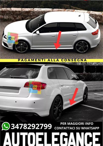 🔥MINOGONNE ADATTO PER  AUDI A3 SPORTBACK 5 PORTE S3 STILE ( 2005-2012 ) 🔥