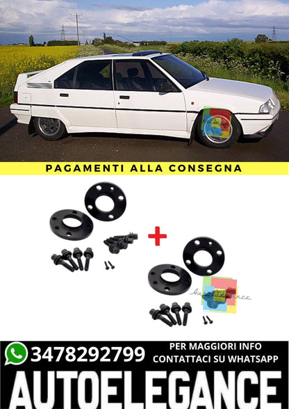 ⭐KIT 4 DISTANZIALI 16+20mm NERO ADATTO PER CITROEN BX (XB) dal 1983 al 1993⭐
