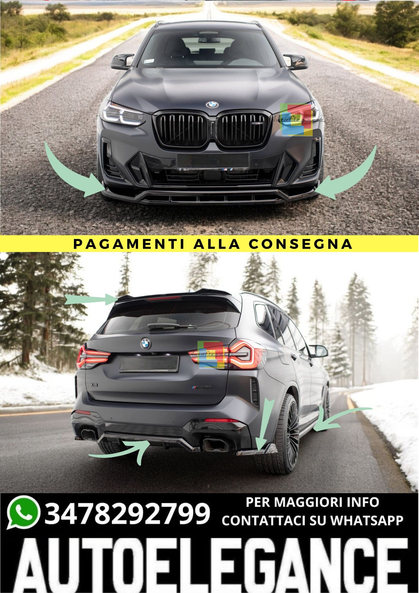 🔥Bodykit  Adatto Per BMW X3 M-Pack G01 Facelift🔥