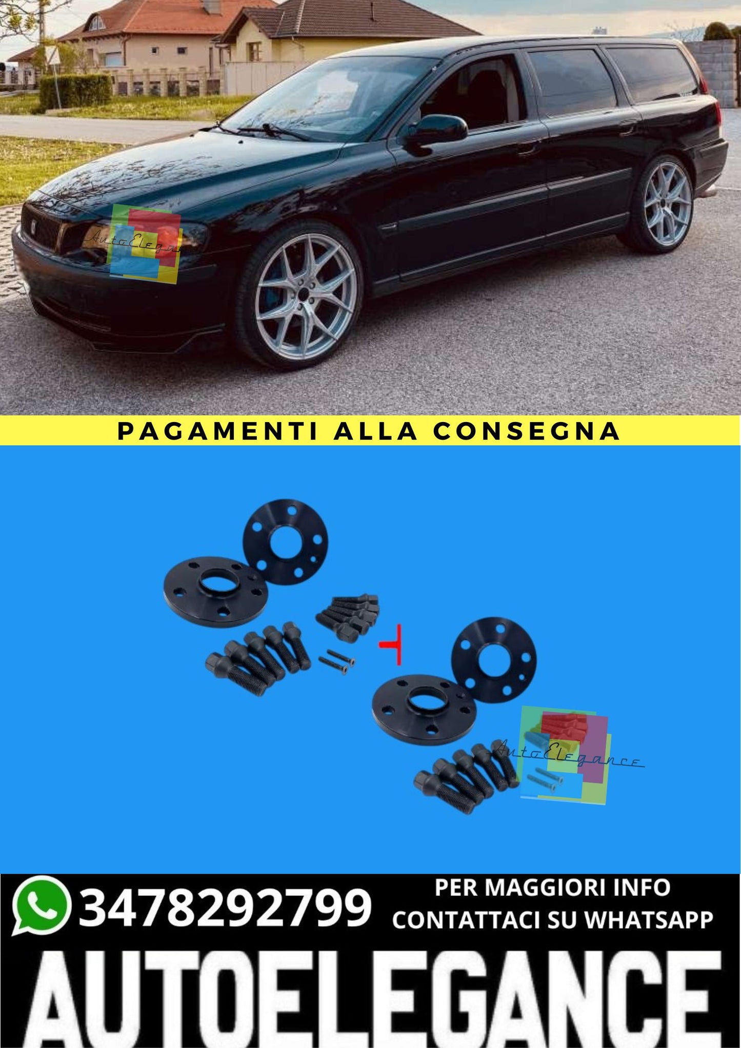 🔥KIT 4 DISTANZIALI  16+20mm adatto per VOLVO V70 II (285) dal 1999 al 2007🔥