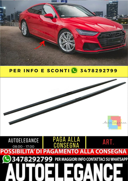 ✨MINIGONNE LATERALI Design ABS per Audi S7 C8/A7 C8 S Line Sportback 2017+✨