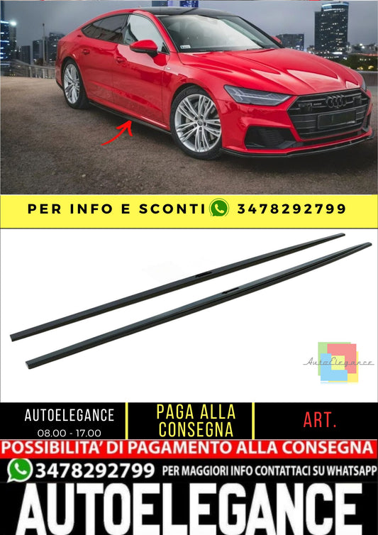 ✨MINIGONNE LATERALI Design ABS per Audi S7 C8/A7 C8 S Line Sportback 2017+✨