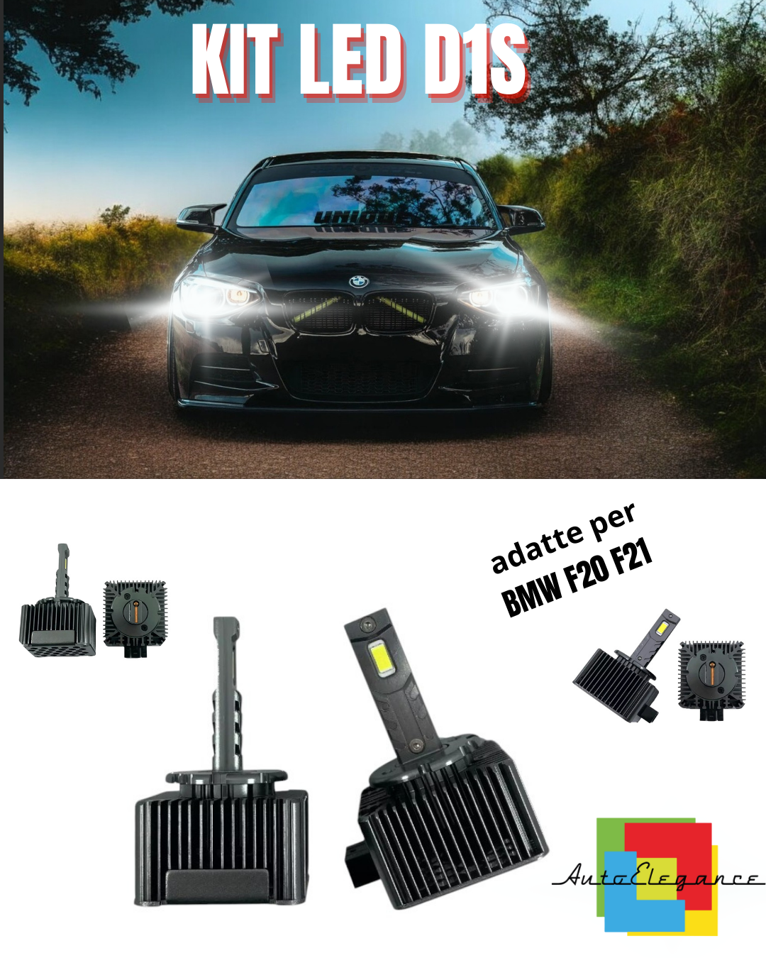 ⭐LAMPADE D1S LED 6000K DA XENON A LED MATRIX ADATTO PER BMW F20 F21  ⭐
