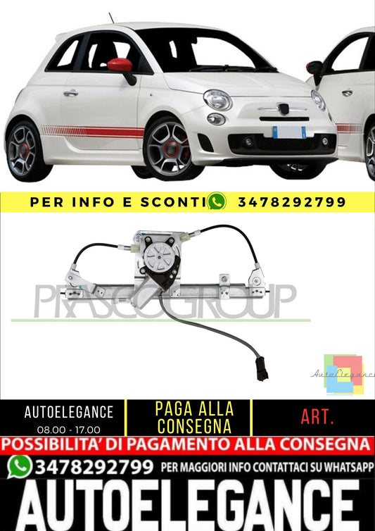 🔥FT030W021 ALZACRISTALLO ANTERIORE DESTRO-ELETTRICO ABARTH - 500 3 PORTE🔥