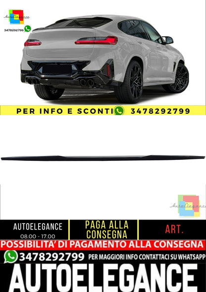 🔥Spoiler Posteriore Sport Lip Performance Nero Lucido per BMW X4 G02 18+🔥