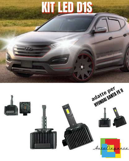 ⭐LAMPADE D1S LED 6000K DA XENON A LED MATRIX ADATTO PER HYUNDAI SANTA FE II ⭐