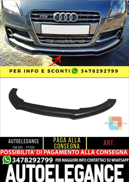 ✨SPLITTER design lucido nero ABS Per Audi TT S Mk2 8J✨