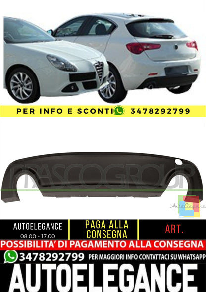 ✨AA3441861 DIFFUSORE CON SCARICO DOPPIO PER ALFA ROMEO - GIULIETTA 10-16✨