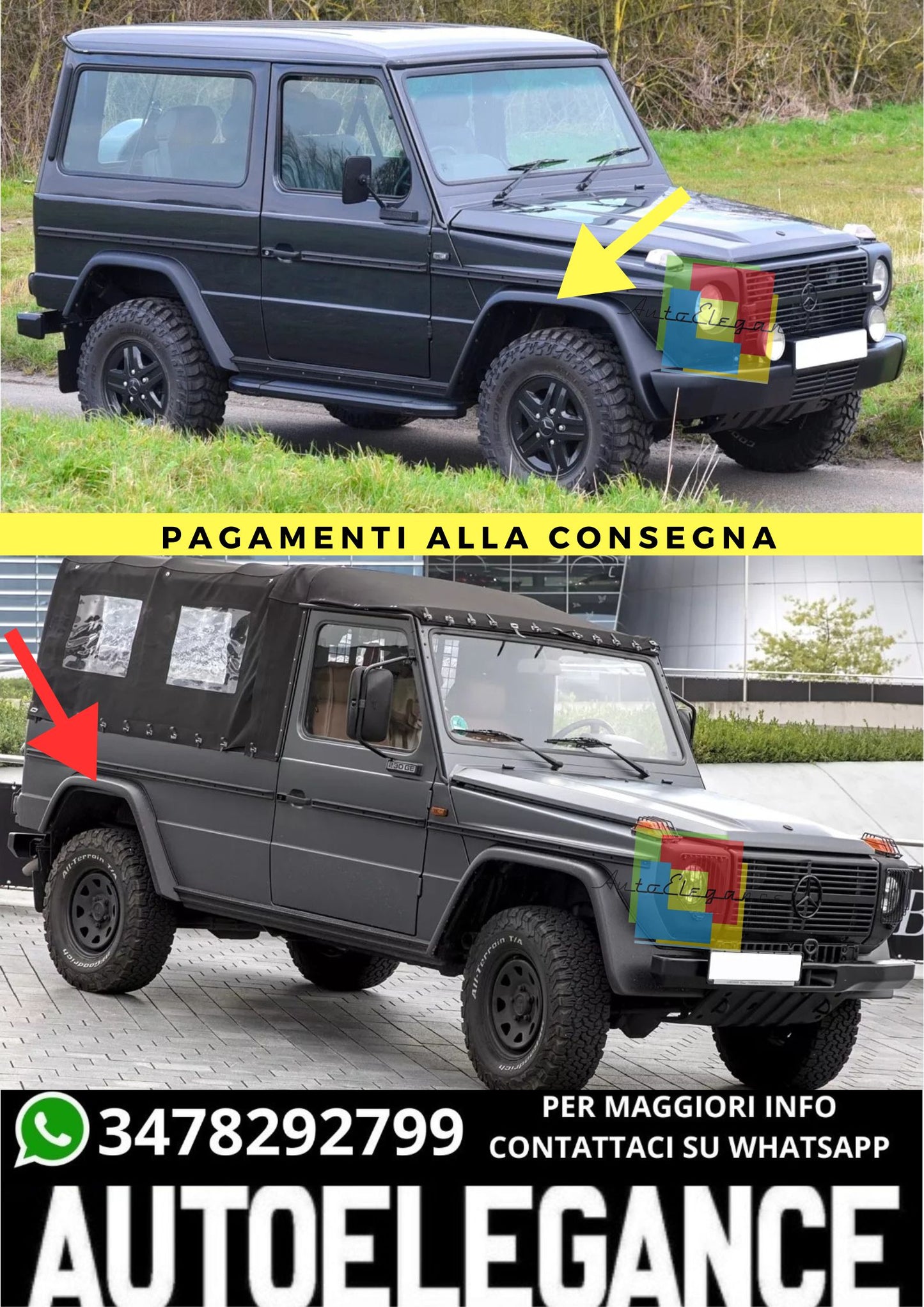 🔥KIT EXTENSIONS  ADATTO PER  MERCEDES CLASSE G ( W460 , W461)🔥