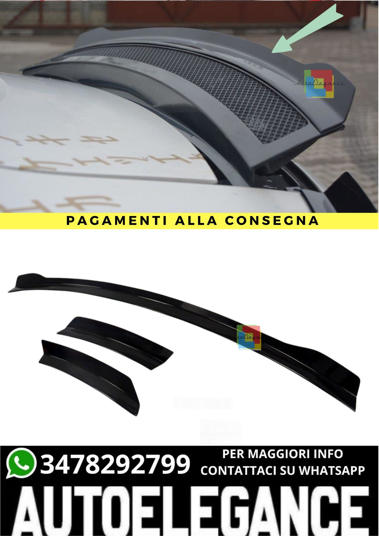 🔥Tappo Spoiler Adatto Per Audi R8 Mk.1🔥