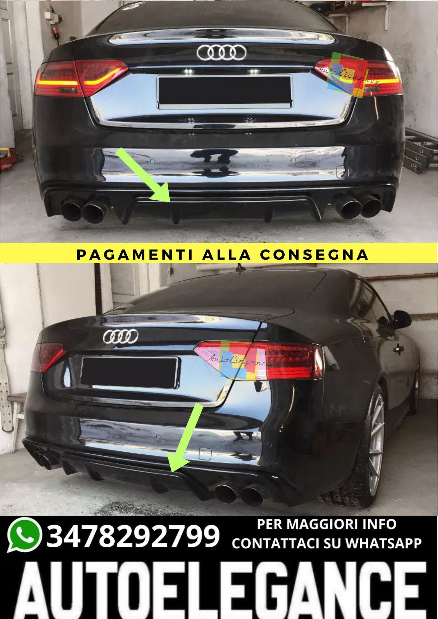 ❤️‍🔥DIFFUSORE ADATTO PER AUDI A5 8T S-LINE❤️‍🔥