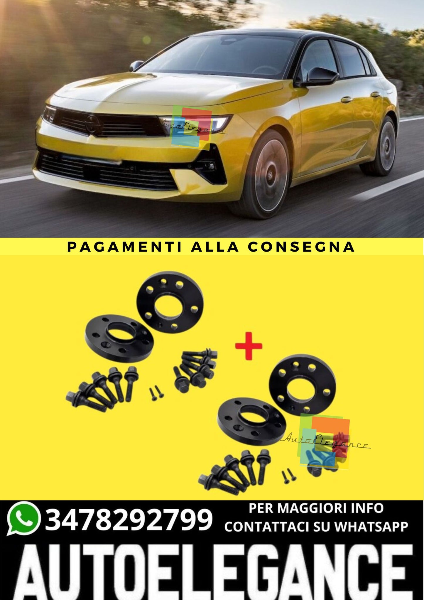 🔥KIT 4 DISTANZIALI  16+20mm adatto per OPEL ASTRA L (O5) dal 2021 5 fori🔥