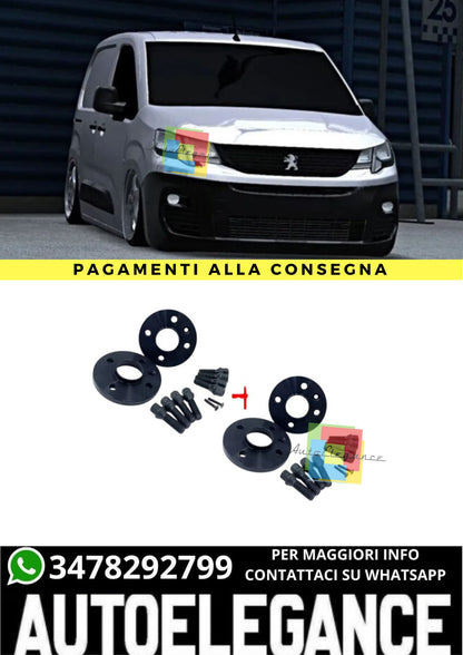 ⭐KIT 4 DISTANZIALI 16+20mm NERO ADATTO PER  PEUGEOT Partner (G/7)⭐