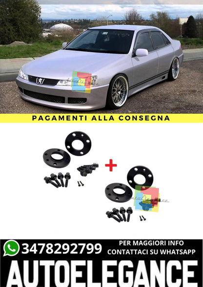 ⭐KIT 4 DISTANZIALI 16+20mm NERO ADATTO PER PEUGEOT 406 (8B) dal 1995 al 2005⭐