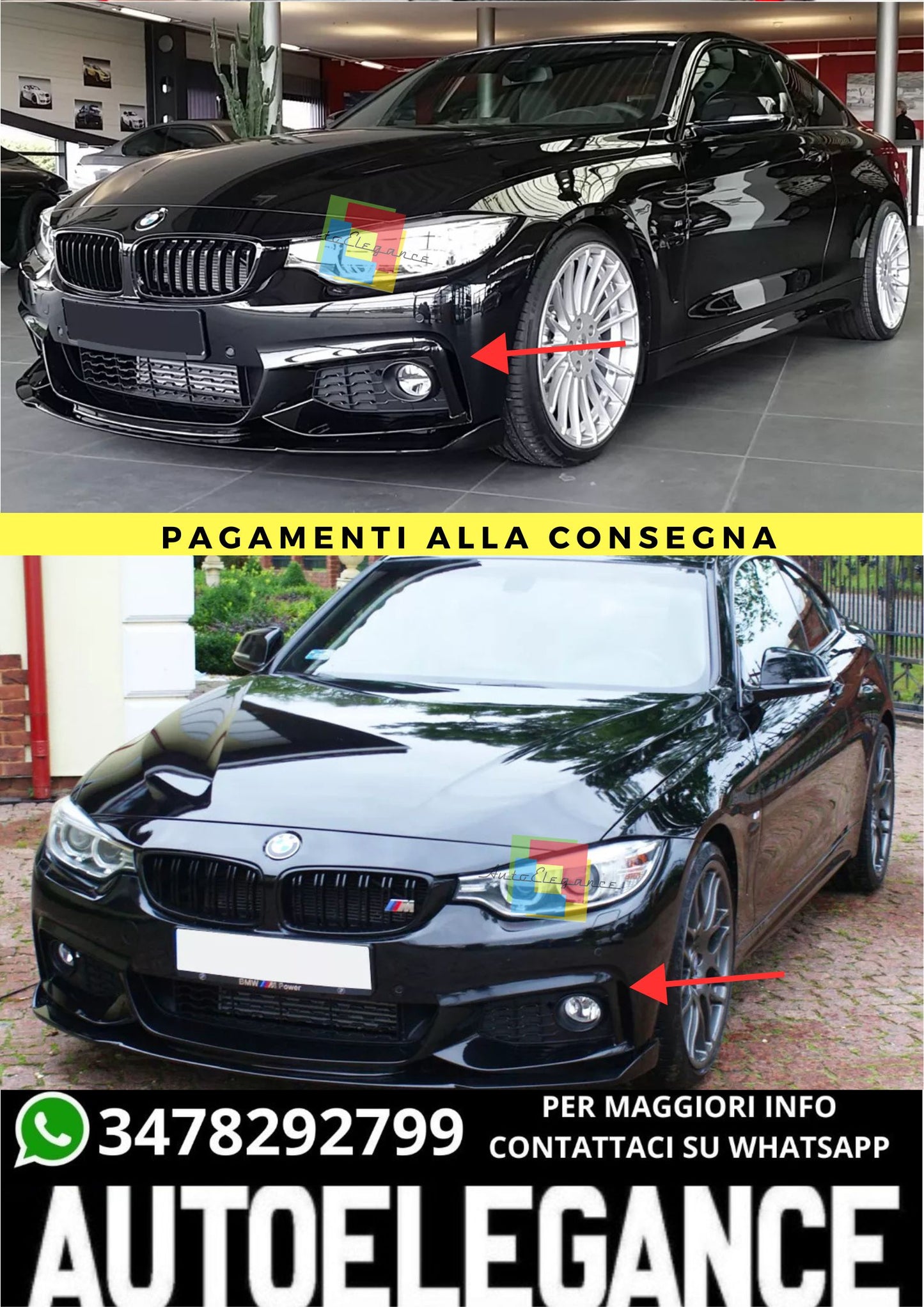 ❤️‍🔥PARAURTI ADATTO PER BMW SERIE 4 F32 F33 F36 M-SPORT❤️‍🔥