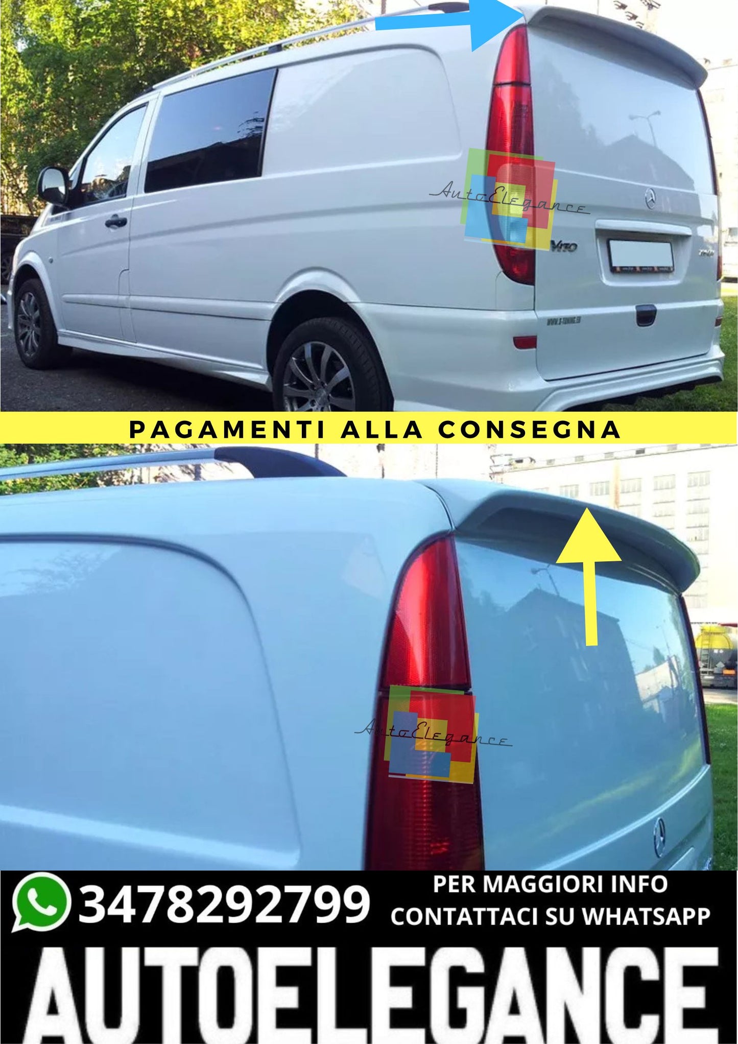 🔥SPOILER  ADATTO PER MERCEDES VITO 2 W639 / VIANO ( 2003-2014 )🔥