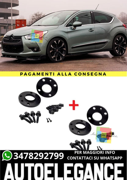 ⭐KIT 4 DISTANZIALI 16+20mm NERO ADATTO PER CITROEN DS4 dal 2015 al 2018⭐