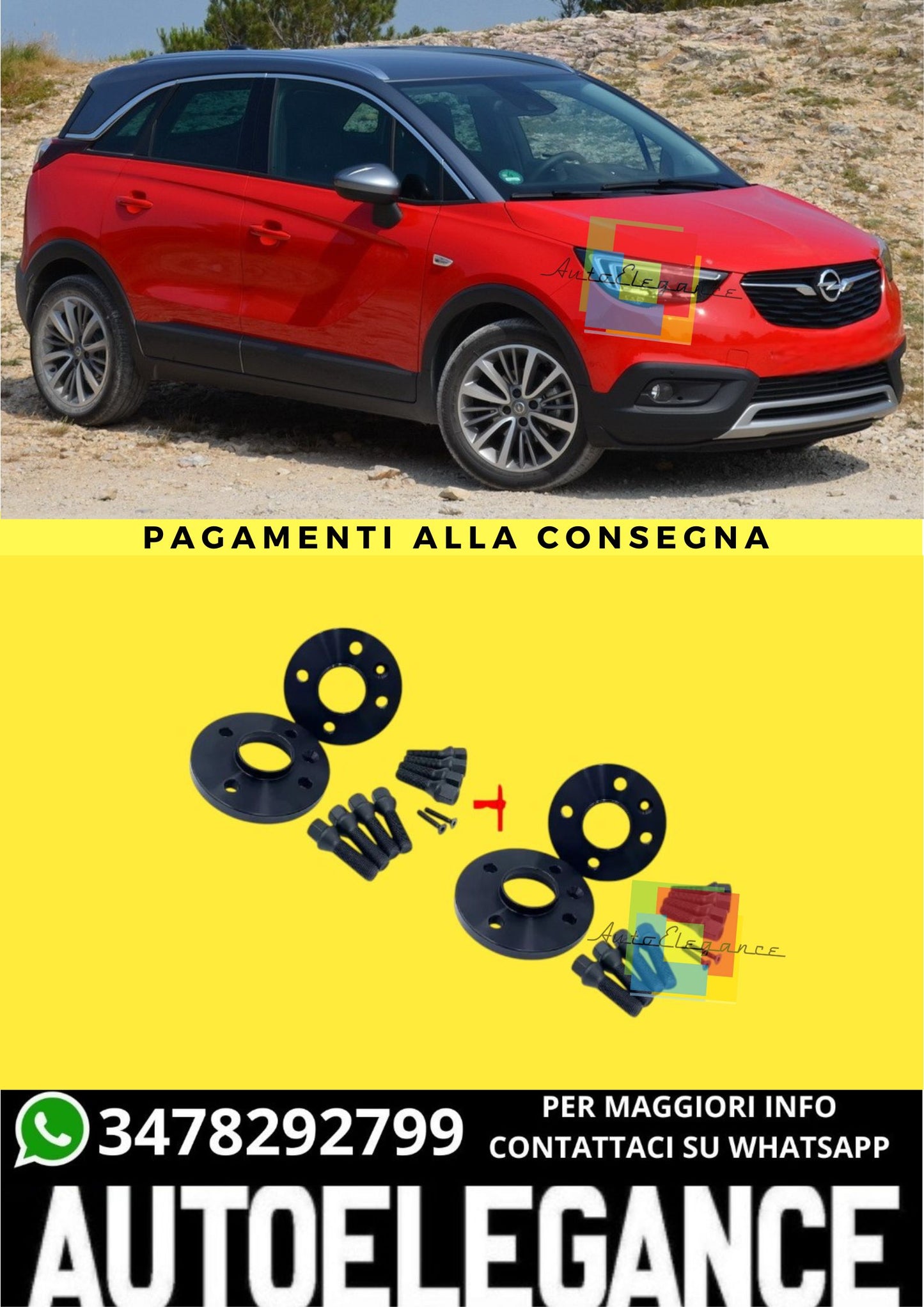 🔥KIT 4 DISTANZIALI  16+20mm adatto per OPEL Crossland X (P17) dal 2017🔥