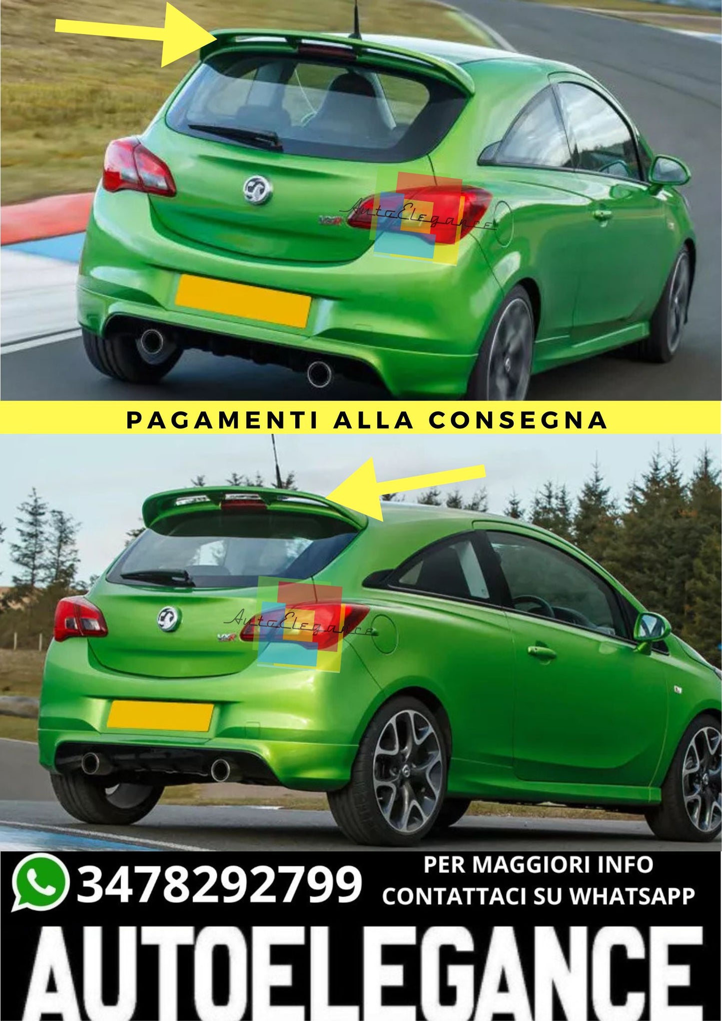 🔥SPOILER ADATTO PER  OPEL CORSA E OPC STILE🔥