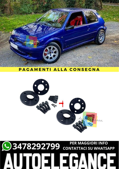 🔥KIT 4 DISTANZIALI  16+20mm adatto per PEUGEOT 106 I dal 1991 al 1996🔥