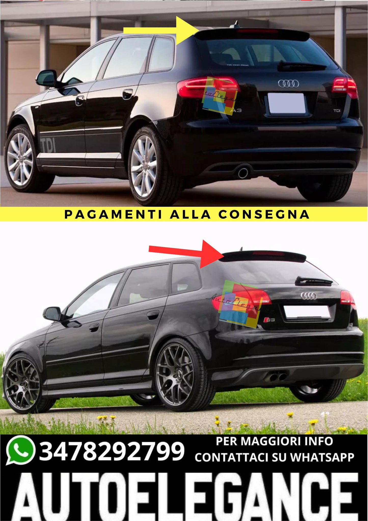 ❤️‍🔥SPOILER ADATTO PER AUDI A3 8P SPORTBACK ❤️‍🔥