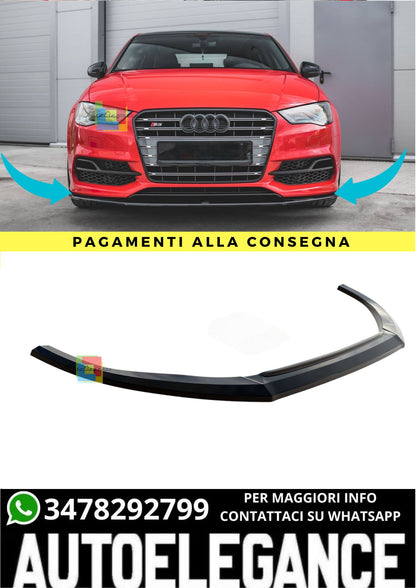🔥Splitter Anteriore V.1 Adatto Per Audi S3 / A3 S-Line 8V Berlina / Cabrio🔥