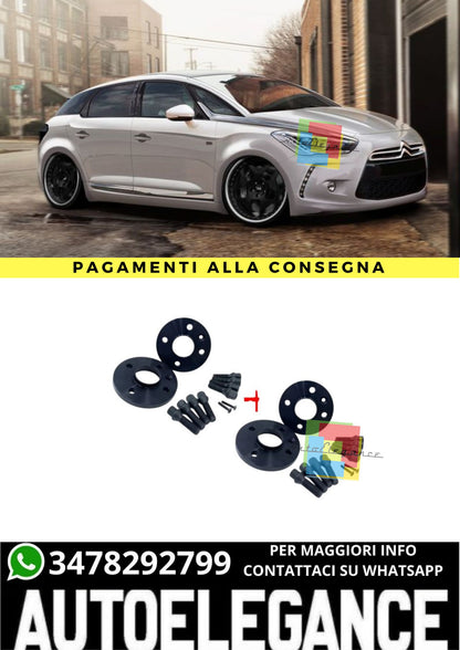 ⭐KIT 4 DISTANZIALI 16+20mm NERO ADATTO PER CITROEN DS5 dal 2015 al 2018⭐