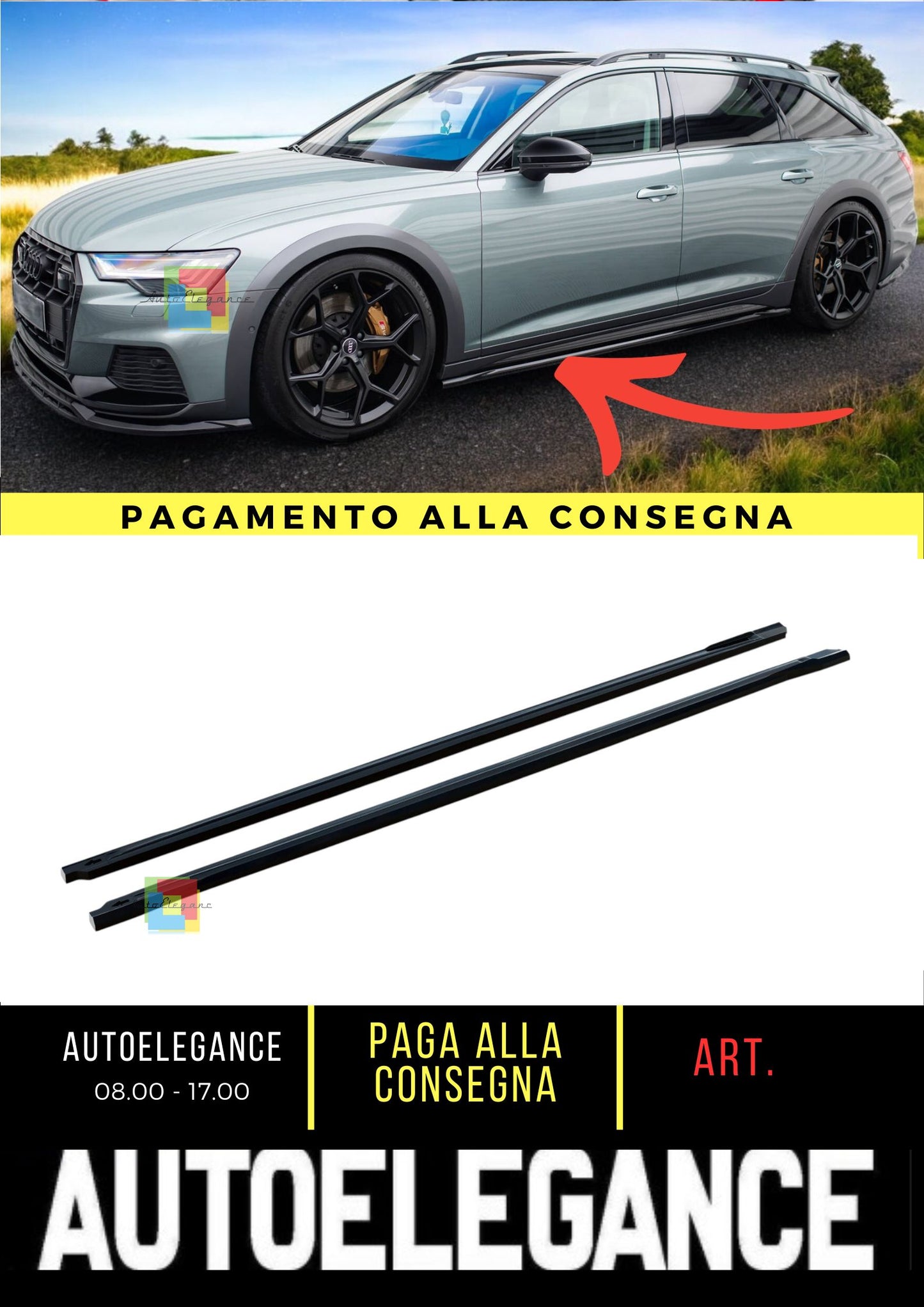 🤩Minigonne laterali Adatto Per Audi A6 Allroad C8🤩