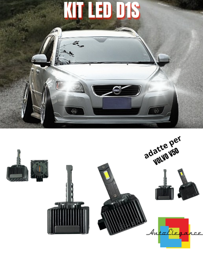 ⭐LAMPADE D1S LED 6000K DA XENON A LED MATRIX ADATTO PER VOLVO V50 ⭐