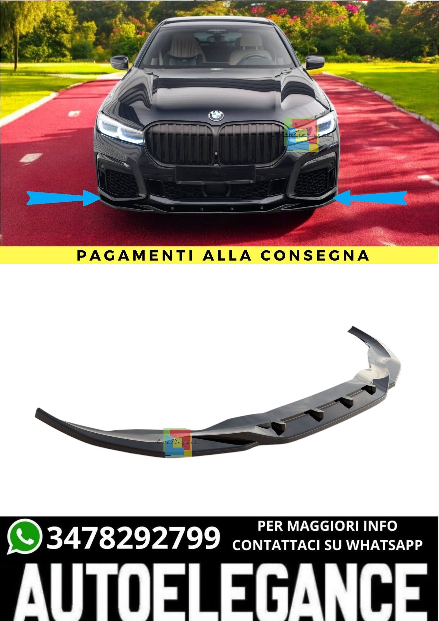 🔥Splitter Anteriore V.3 Adatto Per 7 M-Pack G11 / G12 Facelift🔥