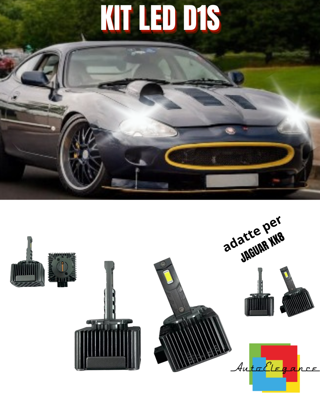 ⭐LAMPADE D1S LED 6000K DA XENON A LED MATRIX ADATTO PER JAGUAR XK8⭐