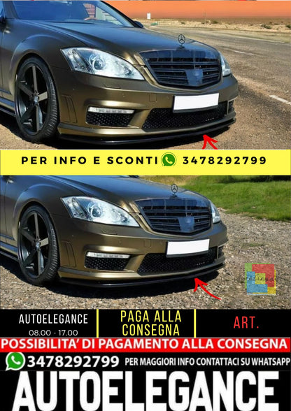 ✨SPLITTER Design Lucido ABS per Mercedes Classe S W221 Amg✨