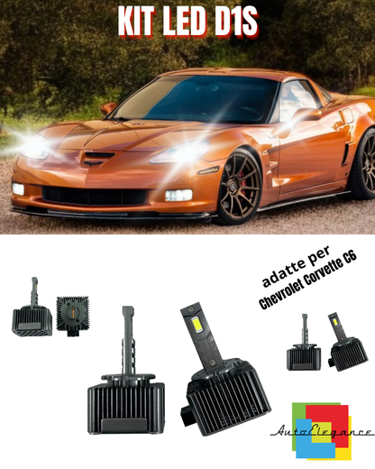 ⭐LAMPADE D1S LED 6000K DA XENON A LED MATRIX ADATTO PER CHERVOLET CORVETTE C6⭐