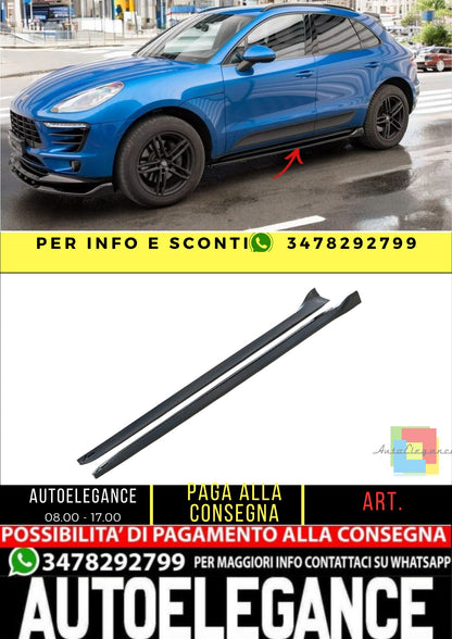 ✨MINIGONNE LATERALI ADATTE nero lucido ABS per Porsche Macan MK1 2014-2018✨