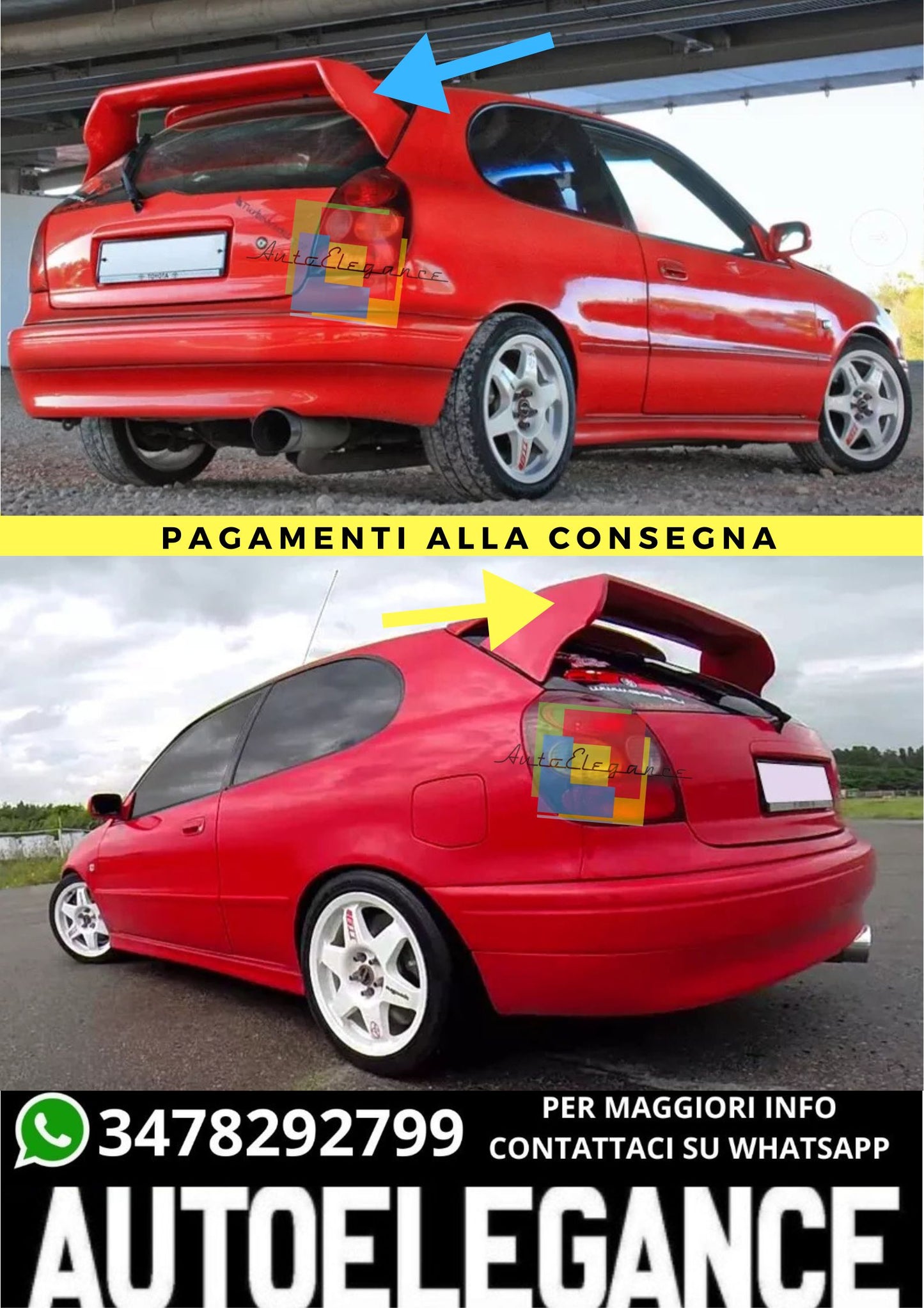 🔥SPOILER  ADATTO PER TOYOTA COROLLA E11 WRC🔥