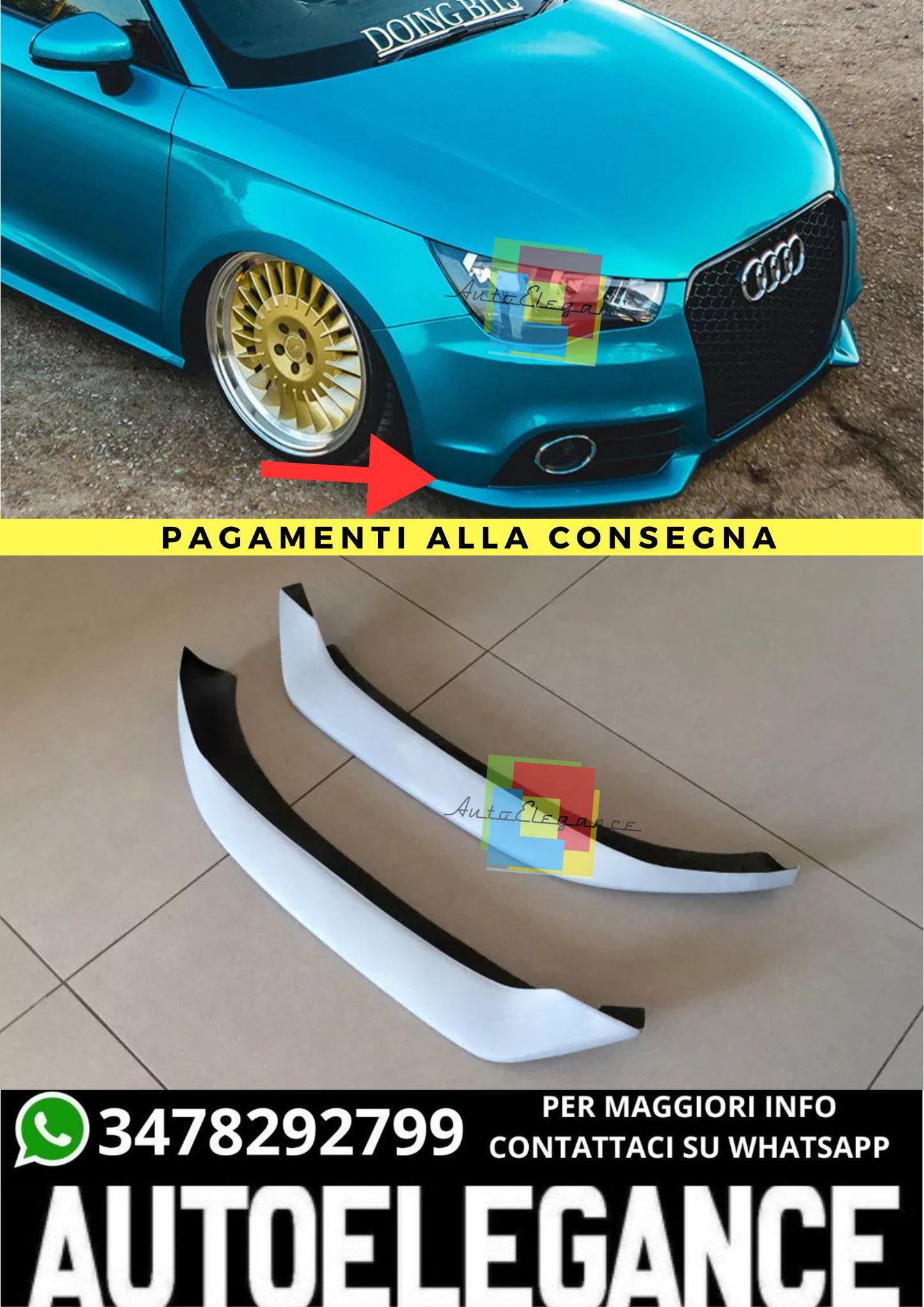 🔥SOTTOPARAURTI ANTERIORE  ADATTO PER AUDI A1 ( 2010-2014 )🔥