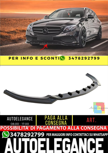 ✨Splitter Anteriore Design Nero Lucido ABS per Mercedes E W213 ( 2016-2021 )✨