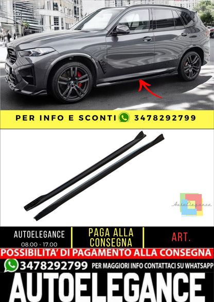 ✨MINIGONNE laterali  Design per BMW X5 M nero lucido ABS 2023+✨