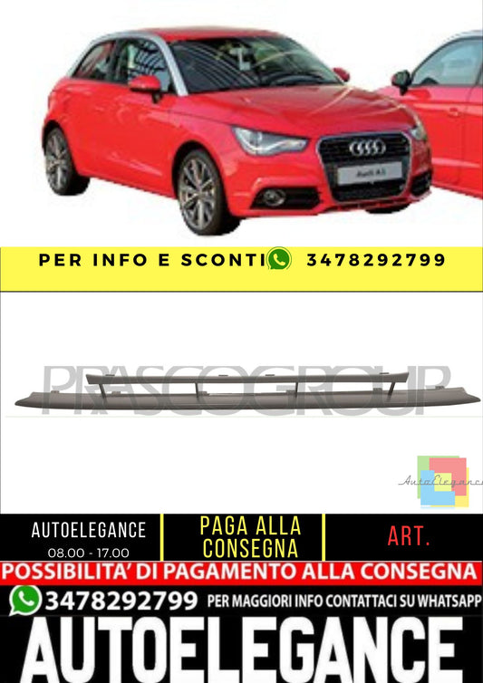 ✨AD1201801 SPOILER PARAURTI ANTERIORE-CON PRIMER ADATTO PER AUDI A1 2010-2014✨