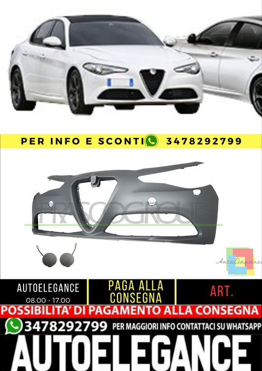 ✨AA0921021 FRONT BUMPER PRIMER HEADLIGHT WASHER HOLES FOR ALFA ROMEO GIULIA 15+✨