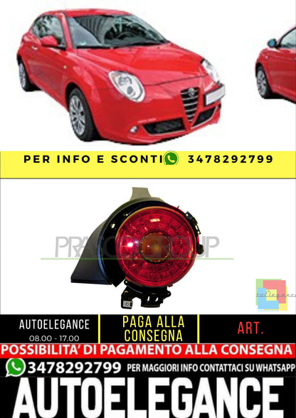 ✨AA2104153 FANALE POSTERIORE DESTRO-SENZA PORTALAMPAD LED ALFA ROMEO MITO 08-16✨