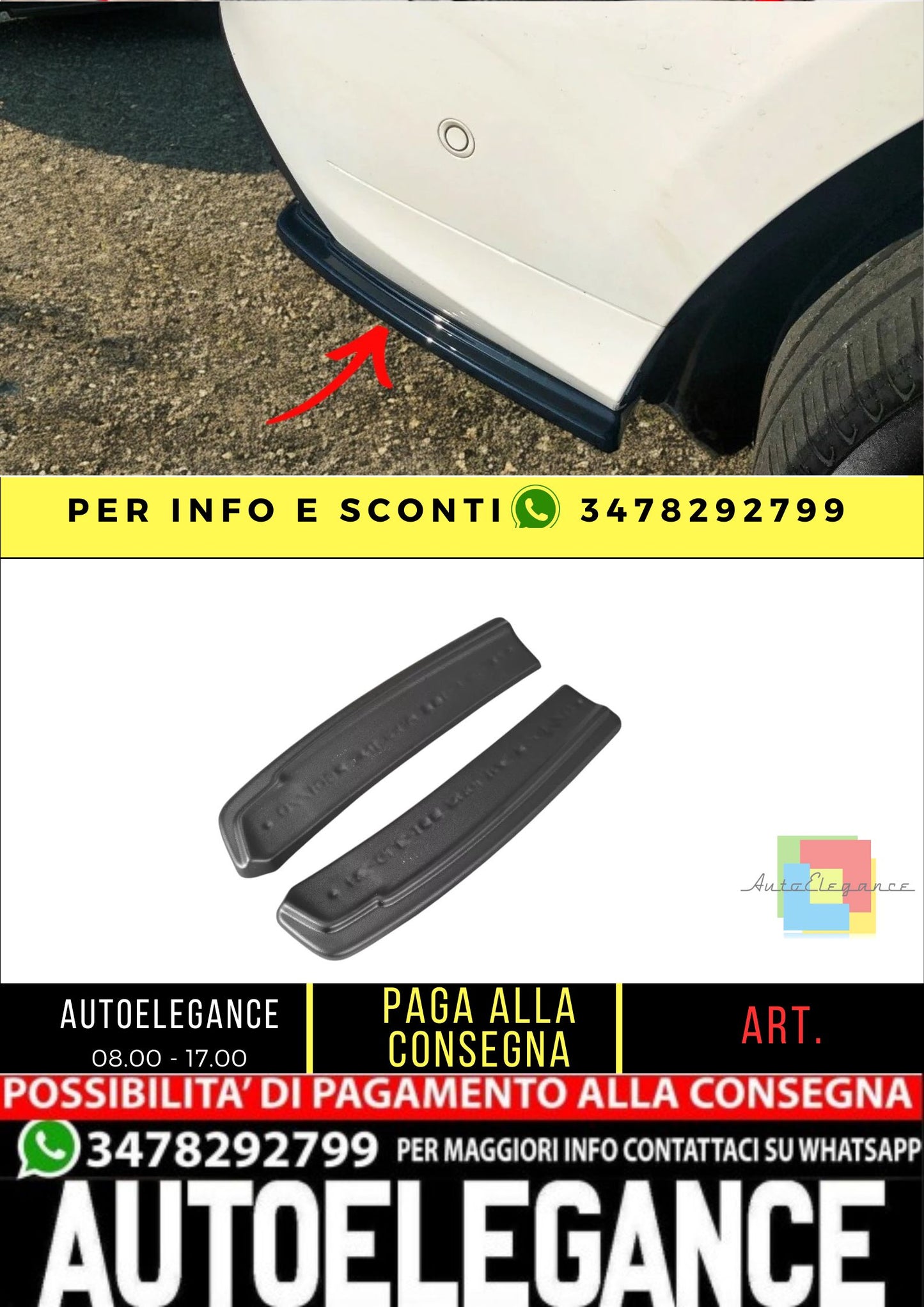 ✨SPLITTER Laterali Posteriore Nero Lucido ABS Per Mercedes Gle W166 Amg-Line✨