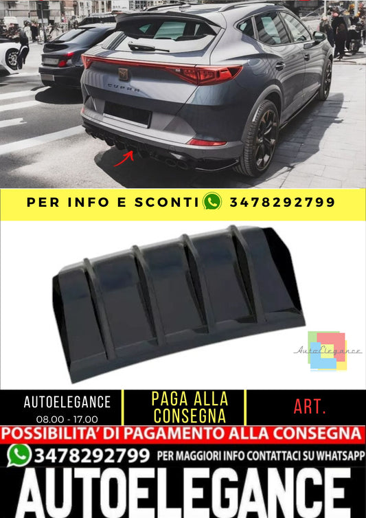 ✨DIFFUSORE nero lucido ABS posteriore per Cupra Formentor 2020+✨