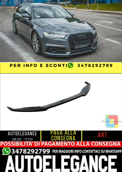 ✨Splitter Anteriore NERO LUCIDO ADATTO Per Audi S6 A6 S-Line C7 FL✨