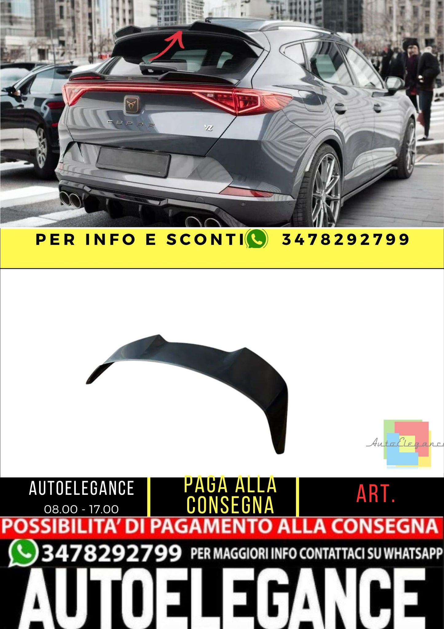 ✨SPOILER CAP ADATTO per Cupra Formentor MK1 2020+✨