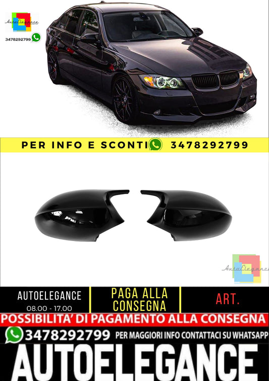 🔥Calotte specchietti nero lucido adatto per BMW Serie 3 E90 E91🔥