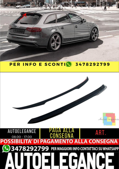 ✨SPOILER CAP  ADATTO PER Audi S4 Avant B8.5 Nero Lucido ABS✨