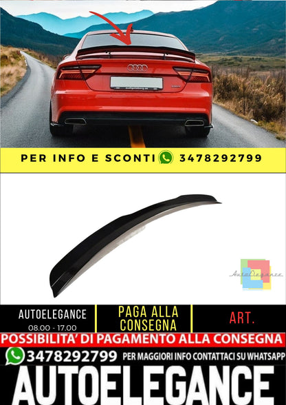 ✨SPOILER Nero Lucido ABS ADATTO Per Audi A7 S-Line/RS7 FL 2014+✨