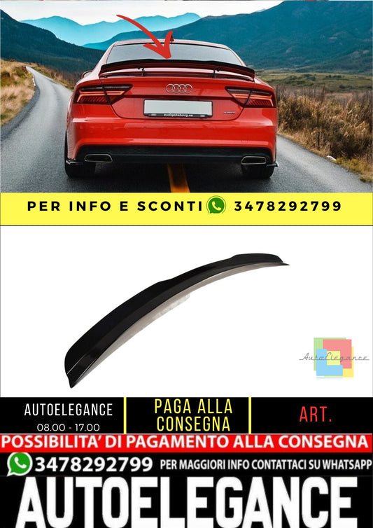 ✨SPOILER Nero Lucido ABS ADATTO Per Audi A7 S-Line/RS7 FL 2014+✨