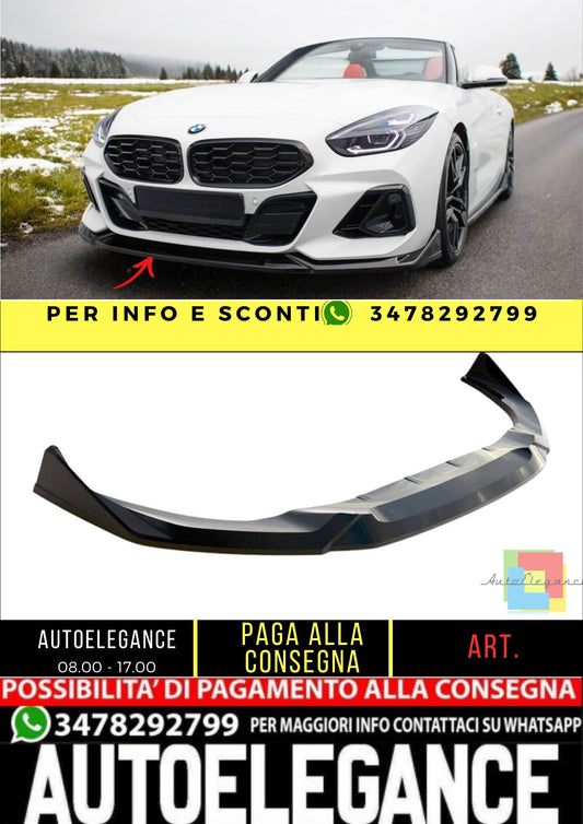 ✨Splitter anteriore design nero lucido ABS per BMW Z4 M40i G29 lifting 2020+✨